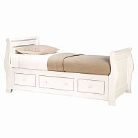 кровать-ладья 90х200 белая нордик в Кургане