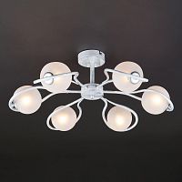 потолочная люстра eurosvet camomile 70089/6 белый с серебром в Кургане