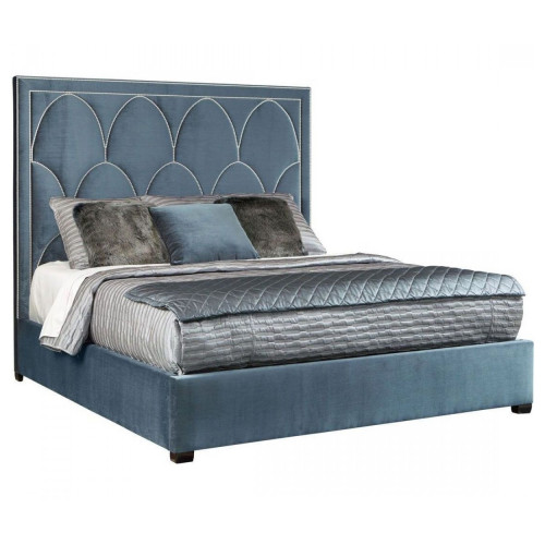 кровать двуспальная 180х200 голубая petals queen в Кургане