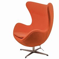 кресло egg chair кашемир оранжевое в Кургане