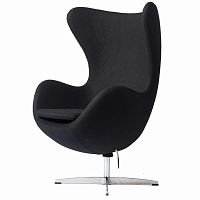 кресло egg chair кашемир черное в Кургане