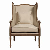 кресло мягкое с ушами бежевое cameron armchair в Кургане