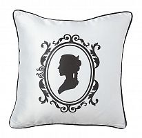 подушка с принтом ladies' profile white в Кургане