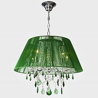 подвесная люстра eurosvet 3125/5 хром/зелёный strotskis в Кургане