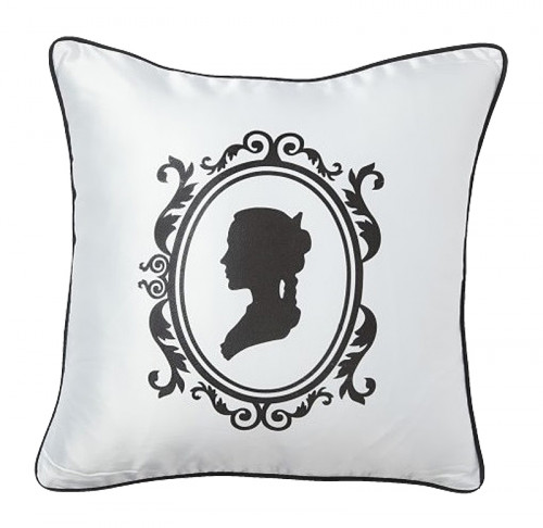 подушка с принтом ladies' profile white в Кургане