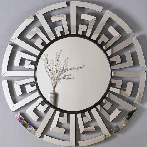 зеркало венецианское в греческом стиле круглое в стеклянной раме нефертити в Кургане