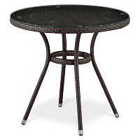 стол из иск. ротанга t283ant-w51-d80 brown в Кургане