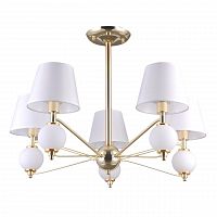 потолочная люстра eurosvet luna 70061/5 золото белая в Кургане