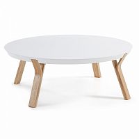 журнальный столик solid la forma (ex julia grup) белый с матовым лаком в Кургане