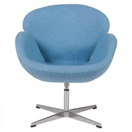 кресло swan chair шерсть голубое в Кургане
