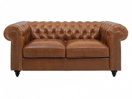 диван chester classic двухместный прямой коричневый в Кургане