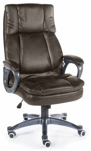 кресло для руководителя norden chairs мэдисон, обивка: искусственная кожа, цвет: экокожа темно-коричневая в Кургане