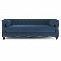диван chesterfield florence трехместный прямой синий в Кургане