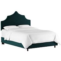кровать двуспальная 160х200 зеленая camille light peacock velvet в Кургане