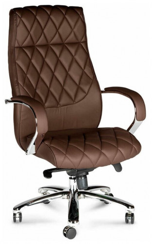 кресло для руководителя norden chairs бонд, обивка: искусственная кожа, цвет: экокожа темно-коричневая в Кургане