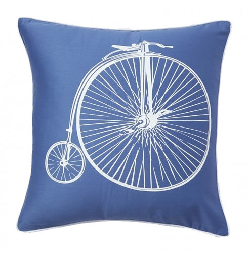 подушка с ретро-велосипедом retro bicycle blue в Кургане