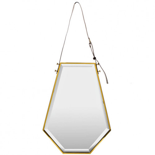зеркало на ремне золотое шестиугольное 50х67 см в Кургане
