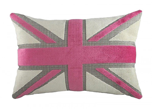 подушка с британским флагом pink velvet в Кургане