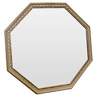 зеркало восьмиугольное золотое с резьбой golden light в Кургане