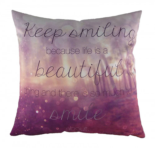 подушка с принтом keep smiling в Кургане
