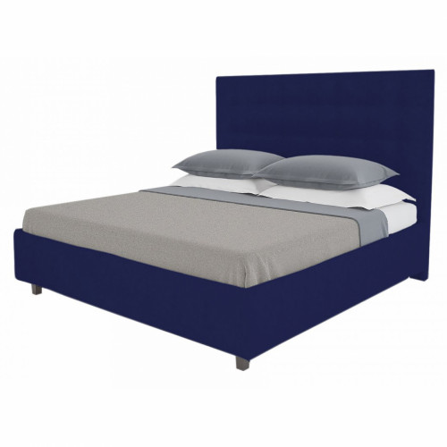 кровать royal black 90х200 велюр синий р в Кургане