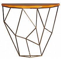 консоль geometric 100x38x90 металл, коричневая столешница в Кургане