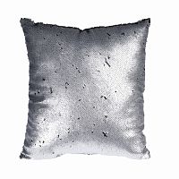подушка с пайетками серебристо-серая 45*45см в Кургане