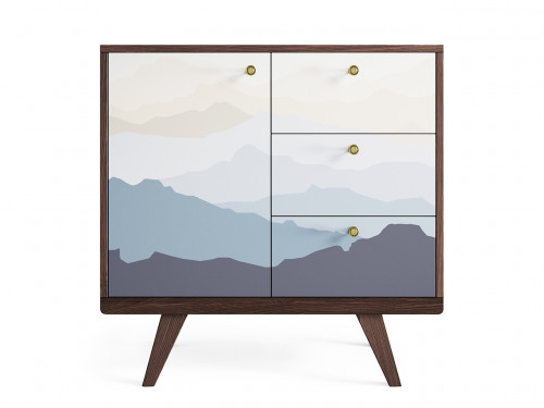 мини-комод thimon темный дуб принт №021 в Кургане