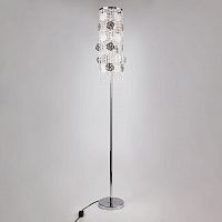торшер eurosvet flower 01070/3 хром/прозрачный хрусталь strotskis в Кургане