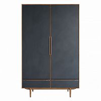 шкаф двустворчатый bruni black с двумя ящиками в Кургане