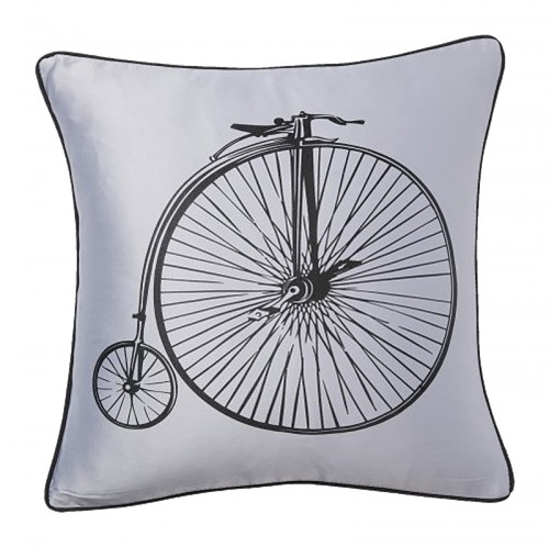 подушка с ретро-велосипедом retro bicycle grey в Кургане