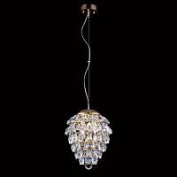подвесной светильник crystal lux charme sp3+3 led gold/transparent в Кургане