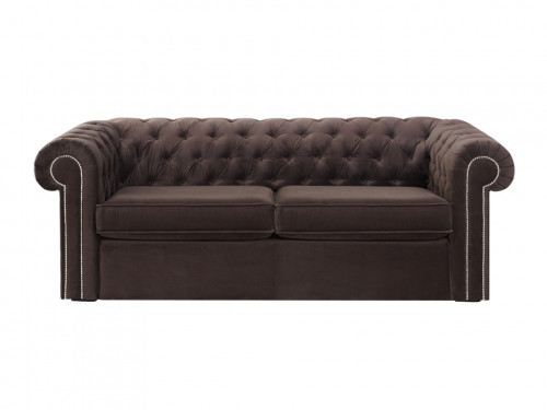 диван chesterfield прямой коричневый 105х208 в Кургане