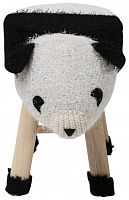 kare design пуф panda, коллекция "панда" 40*35*27, полиэстер, полиуретан, сосна, белый в Кургане