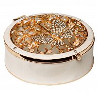 шкатулка бабочка золотисто-белая 10,6х11,7х5,2 см в Кургане