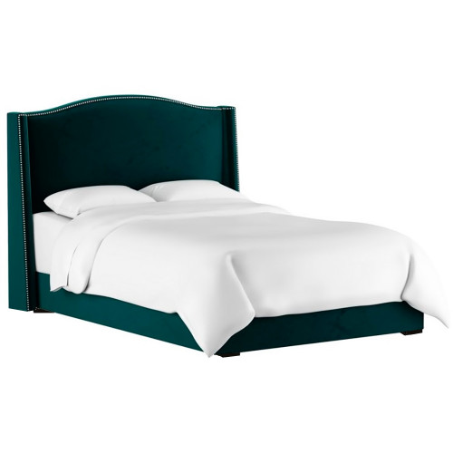 кровать двуспальная 160х200 синяя cole wingback peacock в Кургане