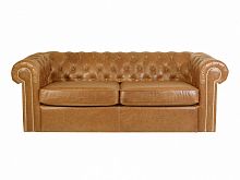 диван chesterfield прямой светло-коричневый в Кургане