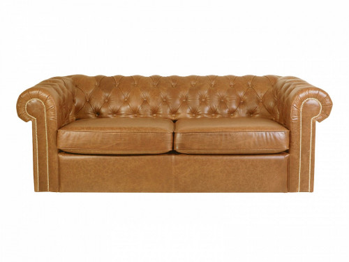 диван chesterfield прямой светло-коричневый в Кургане