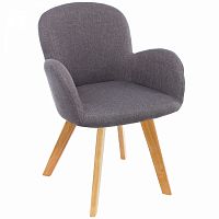 стул деревянный стул asia wooden legs / grey fabric в Кургане