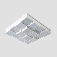 потолочный светодиодный светильник ambrella light orbital crystal sand fs1550 wh/sd 192w d715*715 в Кургане