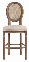 барный стул vintage french round cane back кремовый лен в Кургане