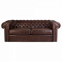 диван chesterfield прямой темно-коричневый в Кургане