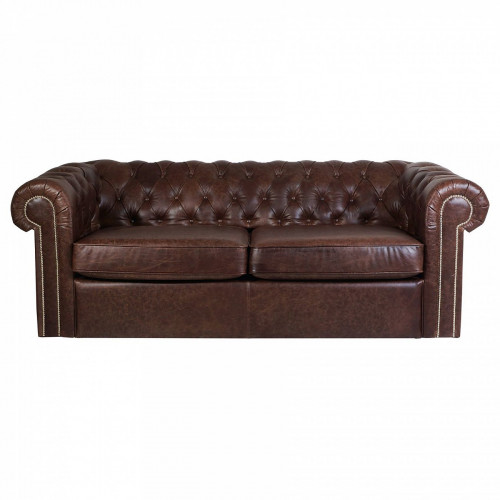 диван chesterfield прямой темно-коричневый в Кургане