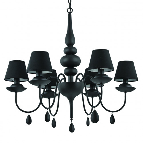 подвесная люстра ideal lux blanche sp6 nero в Кургане