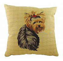 подушка с фото йоркширского терьера yorkie sitting в Кургане