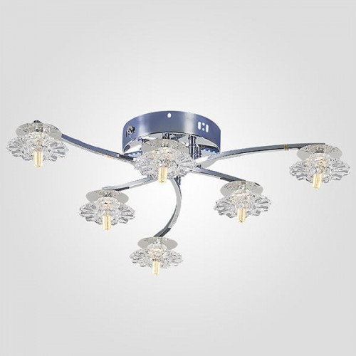 потолочная люстра eurosvet 80106/6 хром в Кургане