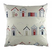 подушка с принтом beach huts blue в Кургане