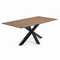 стол arya 200x100 черный, фарфоровый corten c408k10 от la forma (ex julia grup) в Кургане