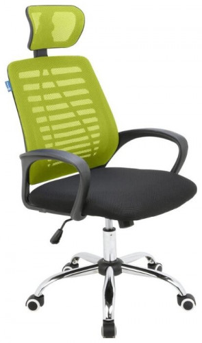 кресло для руководителя alsav кресла al 777, обивка: текстиль, цвет: ткань черная/сетка зеленая в Кургане
