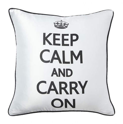 подушка с надписью keep calm and carry on в Кургане